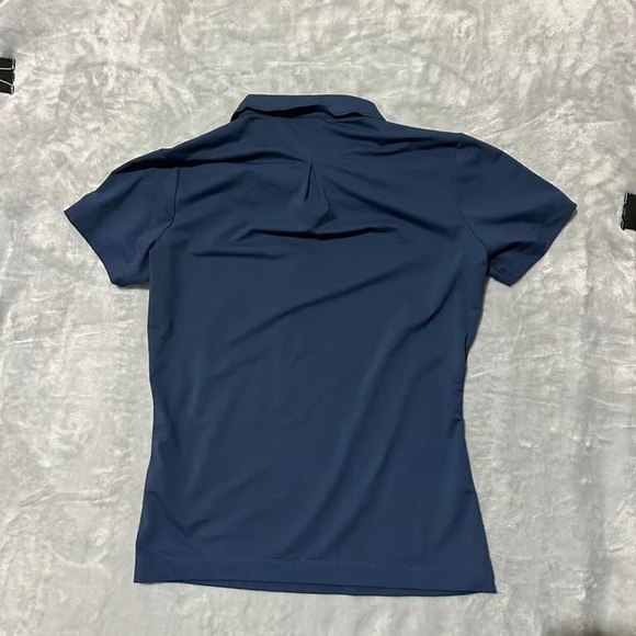 Women's Navy Button Down Shirt - Picture 3 of 3